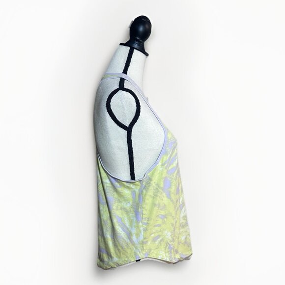 Adidas Top Women’s Small Purple Yellow Tie Dye Workout Running T-Back Tank - Picture 4 of 11